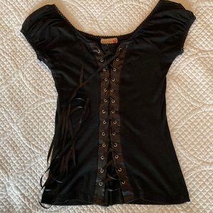 BODY CENTRAL Corset Style Top